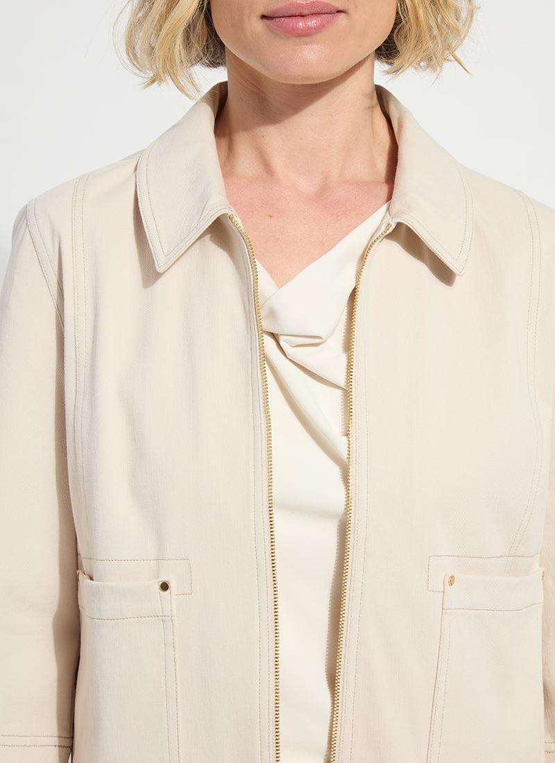 Lysse Nylah Detail Crop Jacket Crisp Chino