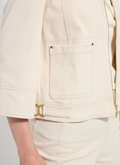 Lysse Nylah Detail Crop Jacket Crisp Chino