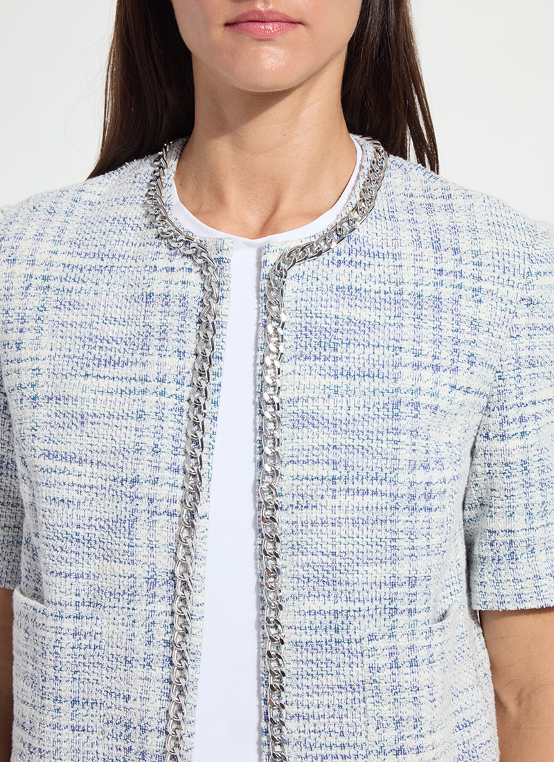 Lysse Lily Summer Tweed Jacket Azzurro Tweed