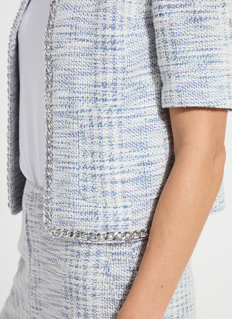 Lysse Lily Summer Tweed Jacket Azzurro Tweed