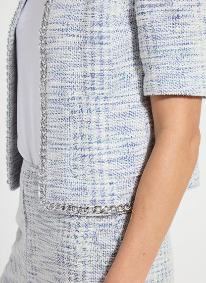 Lysse Lily Summer Tweed Jacket Azzurro Tweed