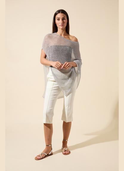 Lysse Argento Summer Convertible Poncho Metallic Silver