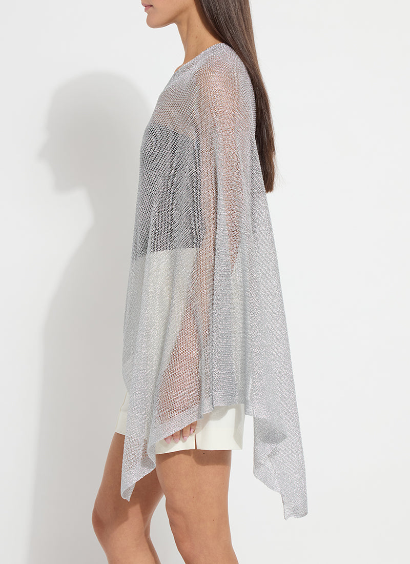 Lysse Argento Summer Convertible Poncho Metallic Silver