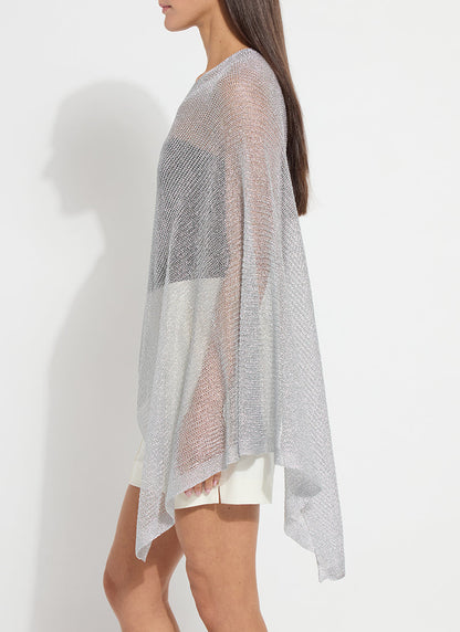 Lysse Argento Summer Convertible Poncho Metallic Silver