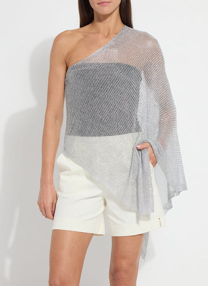 Lysse Argento Summer Convertible Poncho Metallic Silver