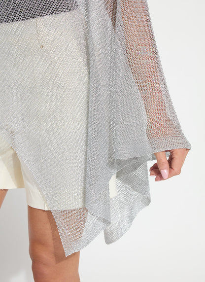 Lysse Argento Summer Convertible Poncho Metallic Silver