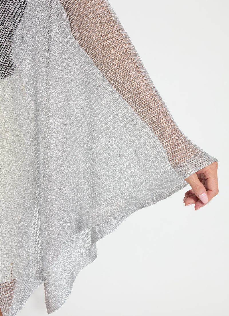 Lysse Argento Summer Convertible Poncho Metallic Silver