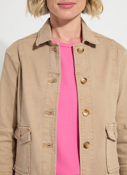 Lysse Willow Everyday Denim Jacket Asutex Desert Khaki