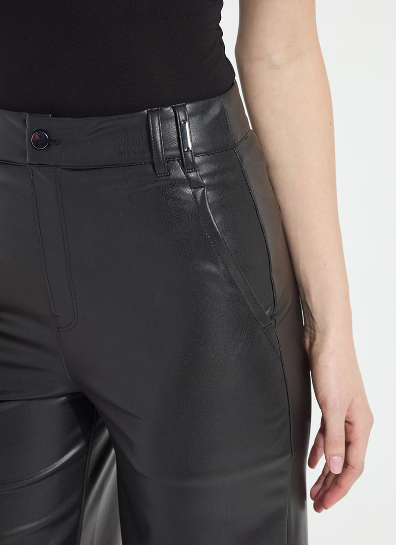 Lysse Ada Pull On Transeasonal Vegan Leather Trouser Antique Rose