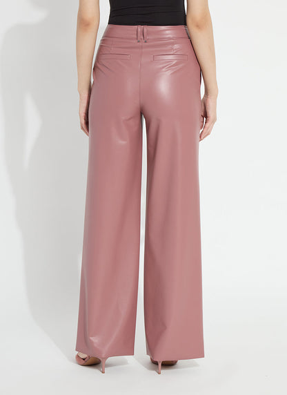 Lysse Ada Pull On Transeasonal Vegan Leather Trouser Antique Rose