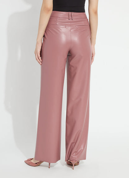 Lysse Ada Pull On Transeasonal Vegan Leather Trouser Antique Rose