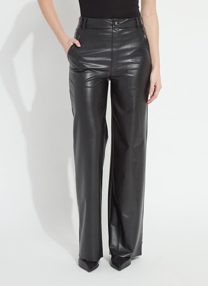 Lysse Ada Pull On Transeasonal Vegan Leather Trouser Antique Rose