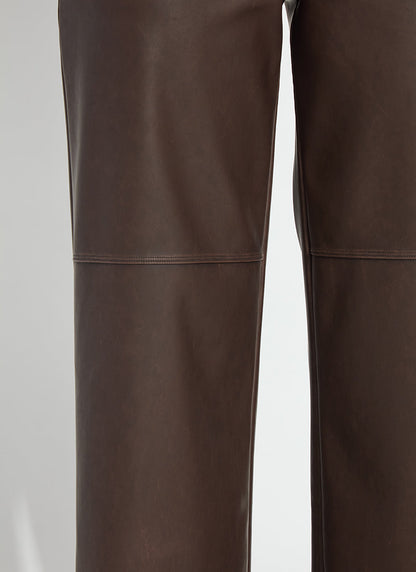 Lysse Cortina Hi Waist Wide Leg Vegan Leather (30" Inseam) Truffle