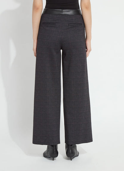 Lysse Denver Hi Waist Wide Leg Printed Ponte (28" Inseam) Midnight Manor Plaid