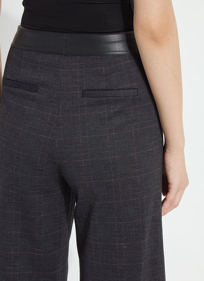 Lysse Denver Hi Waist Wide Leg Printed Ponte (28" Inseam) Midnight Manor Plaid