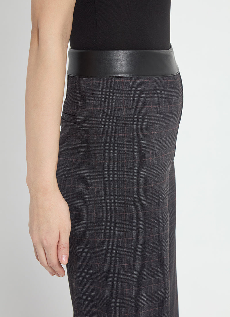 Lysse Denver Hi Waist Wide Leg Printed Ponte (28" Inseam) Midnight Manor Plaid