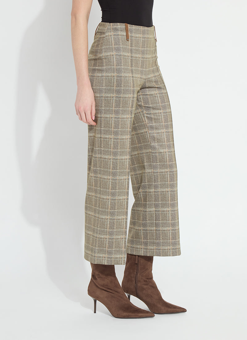 Lysse Livia Crop Pant Smoked Green Plaid