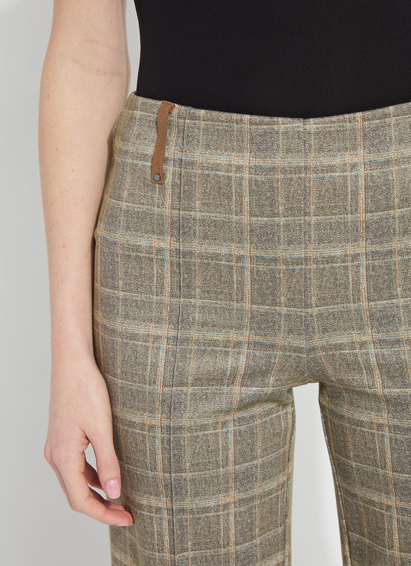 Lysse Livia Crop Pant Smoked Green Plaid