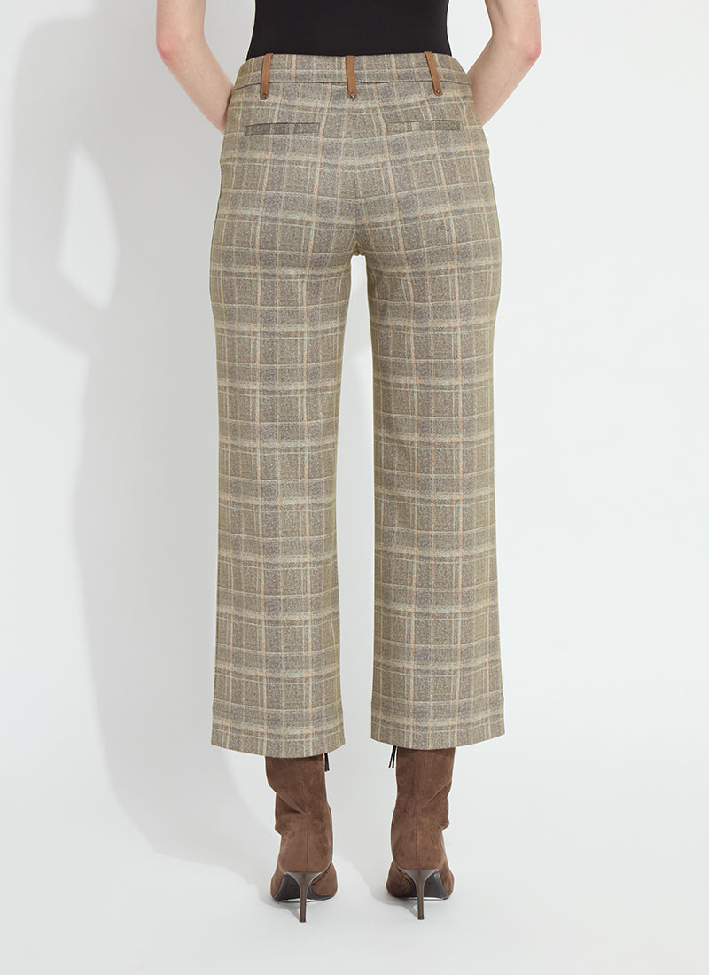 Lysse Livia Crop Pant Smoked Green Plaid