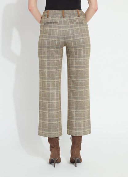 Lysse Livia Crop Pant Smoked Green Plaid