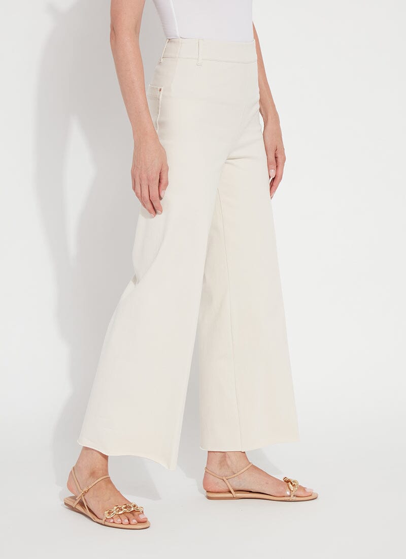 Lysse Erin Hi Waist Wide Leg Denim (28" Inseam) Antique Wash Smoked Green