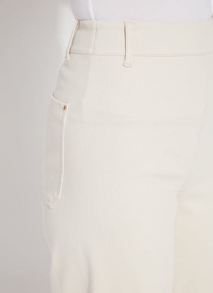 Lysse Erin Hi Waist Wide Leg Denim (28" Inseam) Antique Wash Smoked Green