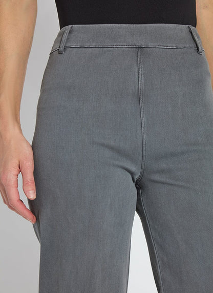 Lysse Erin Hi Waist Wide Leg Denim (28" Inseam) Antique Wash Smoked Green
