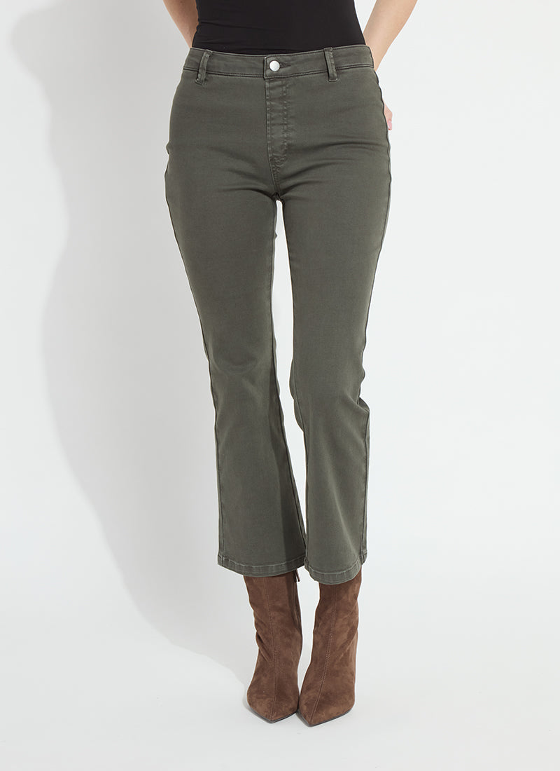 Lysse Ankle Estelle Everyday Flare Denim (27" Inseam) Asutex Mosswood