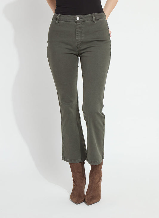 Lysse Ankle Estelle Everyday Flare Denim (27" Inseam) Asutex Mosswood