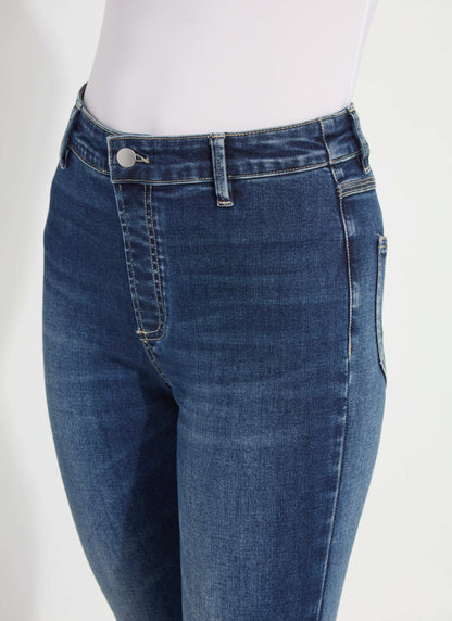 Lysse Ankle Estelle Everyday Flare Denim (27" Inseam) Asutex Mosswood