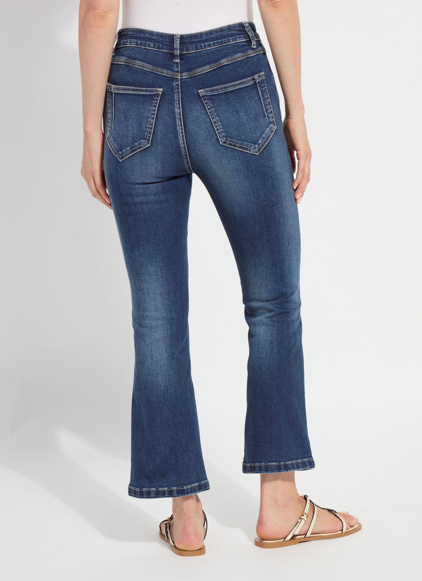 Lysse Ankle Estelle Everyday Flare Denim (27" Inseam) Asutex Mosswood