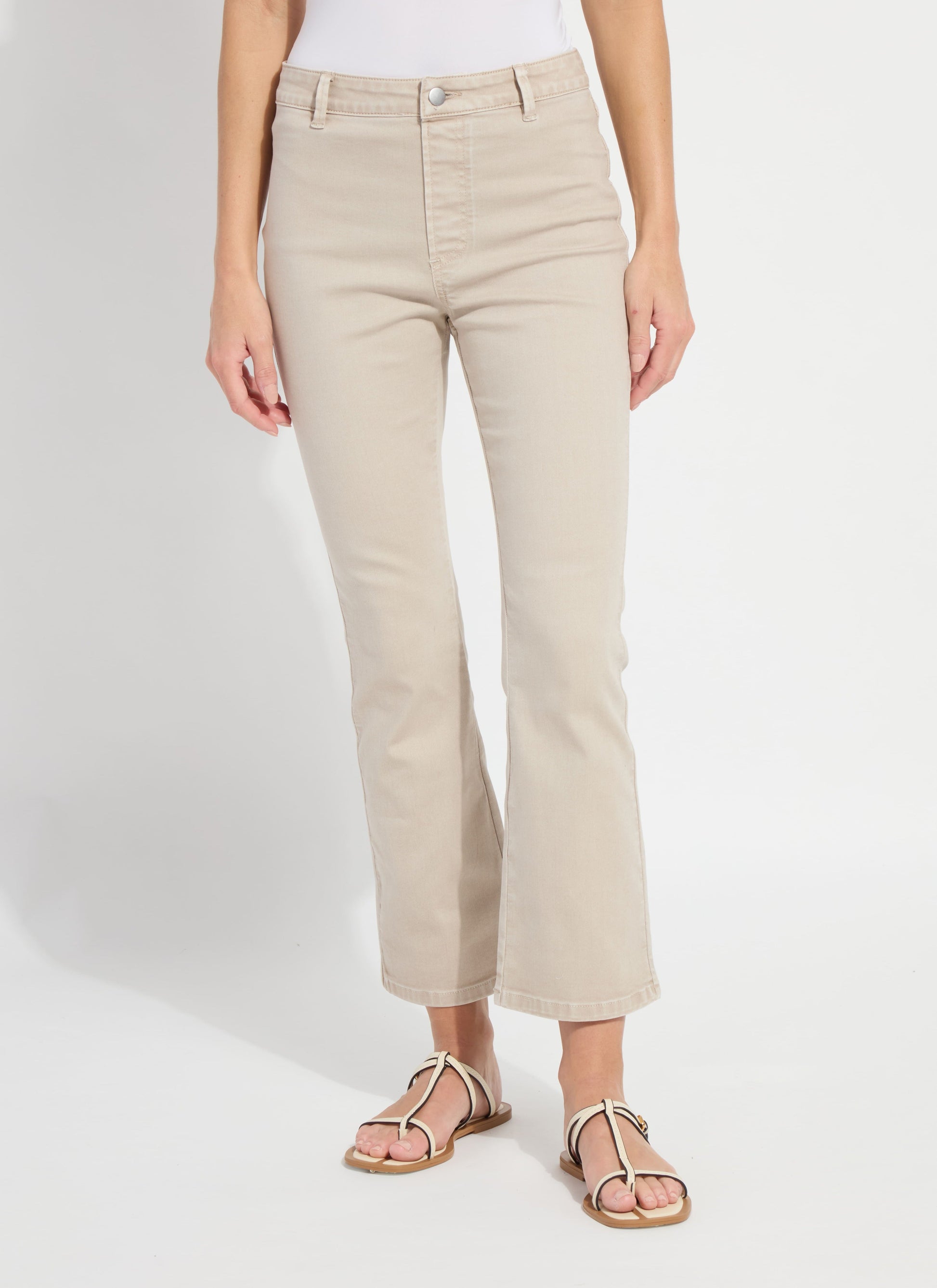 Lysse Ankle Estelle Everyday Flare Denim (27" Inseam) Asutex Mosswood
