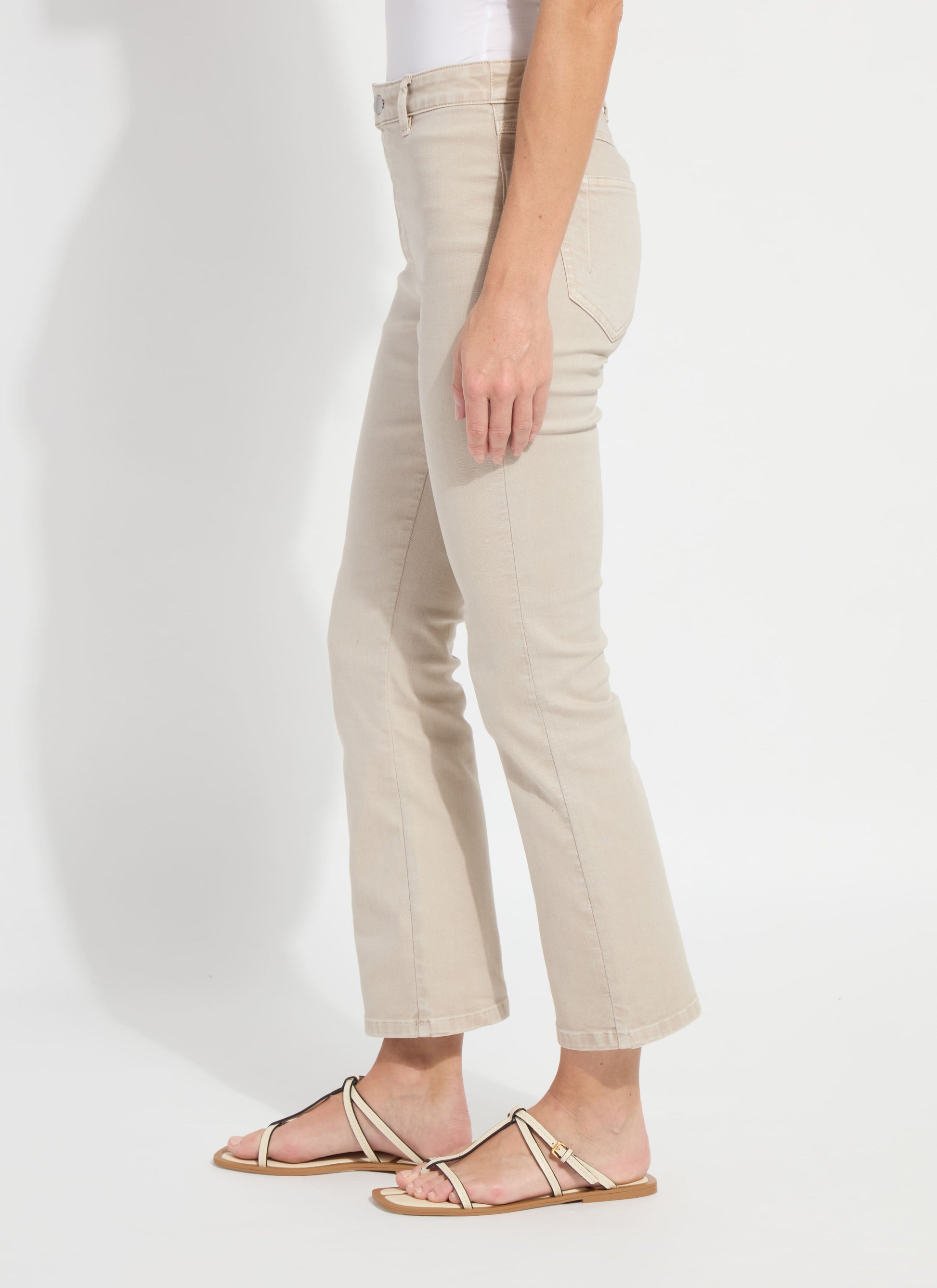 Lysse Ankle Estelle Everyday Flare Denim (27" Inseam) Asutex Mosswood