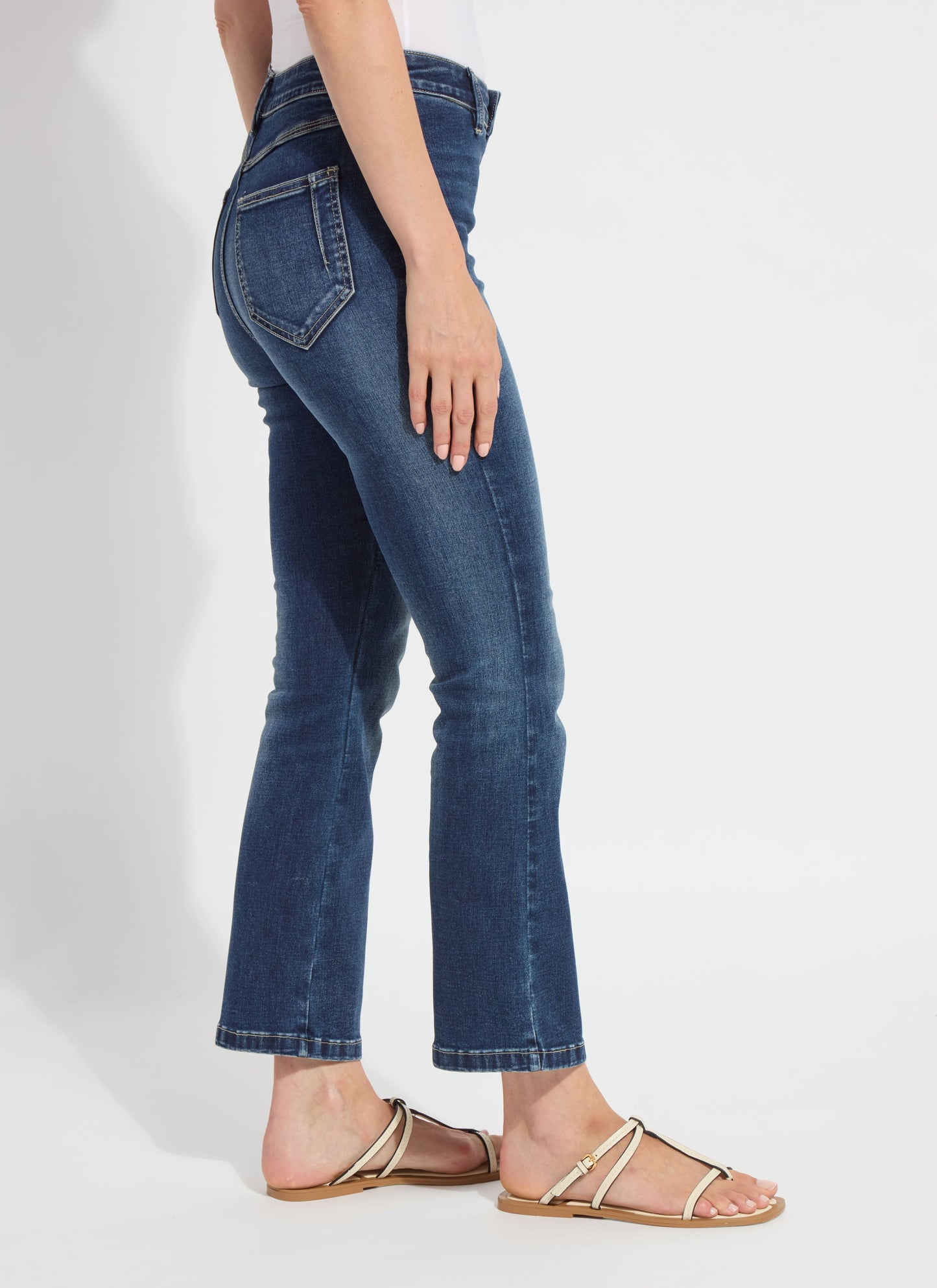 Lysse Ankle Estelle Everyday Flare Denim (27" Inseam) Asutex Mosswood