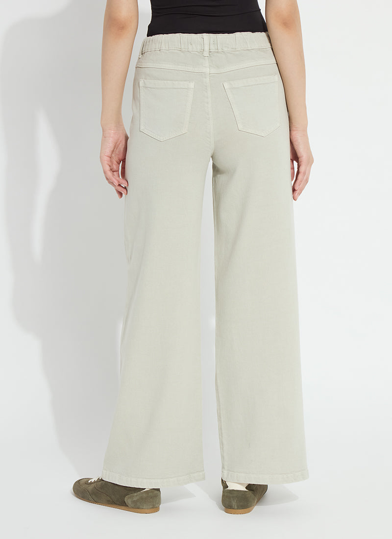 Lysse Nellie Drawstring Wide Leg Denim Refined Taupe