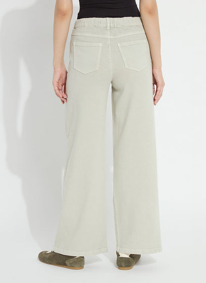 Lysse Nellie Drawstring Wide Leg Denim Refined Taupe