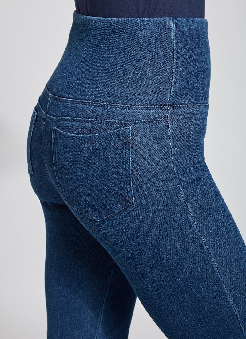 Lysse Denim Straight Leg Jean Legging  Mid Wash