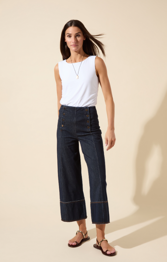 Lysse Kaia Wide Leg Denim (25.5" Inseam) Indigo