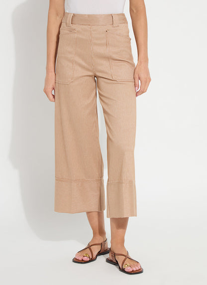 Lysse Analia Wide Leg Denim (25" Inseam) Cinnamon Sheen Line