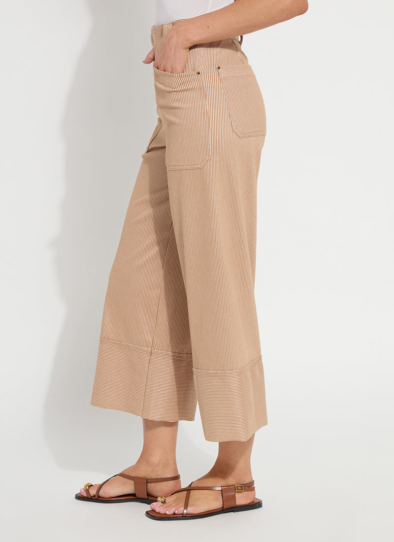 Lysse Analia Wide Leg Denim (25" Inseam) Cinnamon Sheen Line