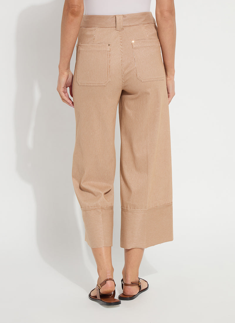 Lysse Analia Wide Leg Denim (25" Inseam) Cinnamon Sheen Line