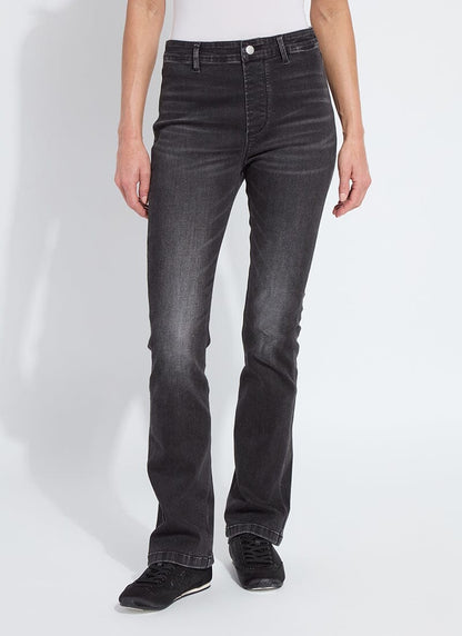Lysse Estelle Everyday Flare Denim (32" Inseam) Distressed Black