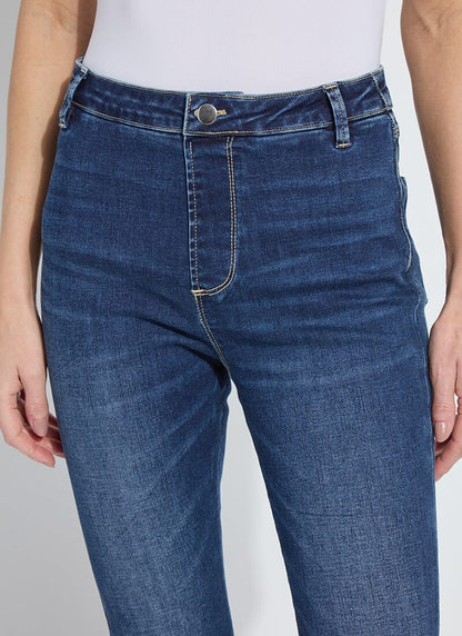 Lysse Estelle Everyday Flare Denim (32" Inseam) Distressed Black