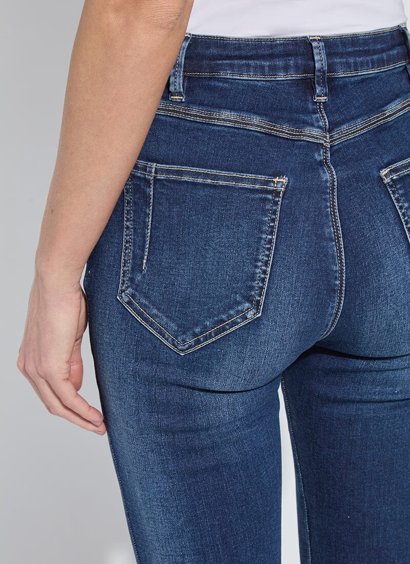 Lysse Estelle Everyday Flare Denim (32" Inseam) Distressed Black