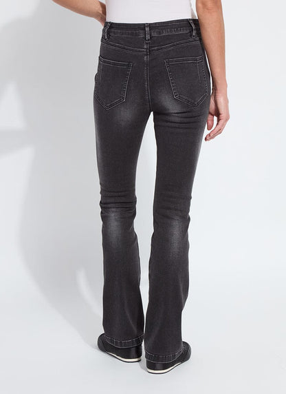 Lysse Estelle Everyday Flare Denim (32" Inseam) Distressed Black