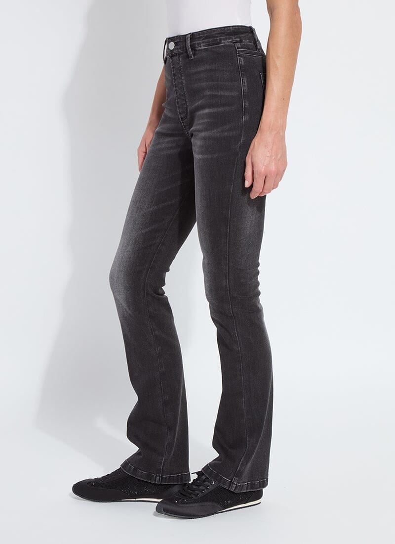 Lysse Estelle Everyday Flare Denim (32" Inseam) Distressed Black
