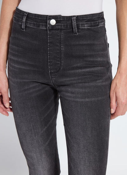 Lysse Estelle Everyday Flare Denim (32" Inseam) Distressed Black