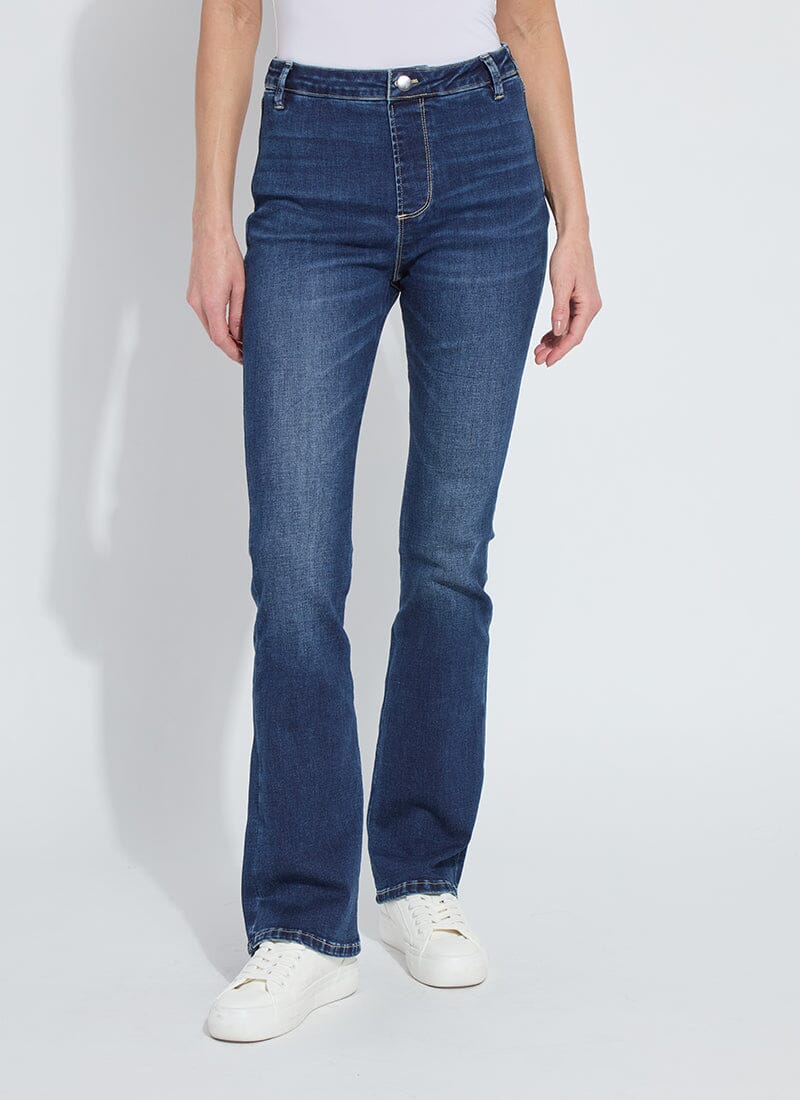 Lysse Estelle Everyday Flare Denim (32" Inseam) Distressed Black