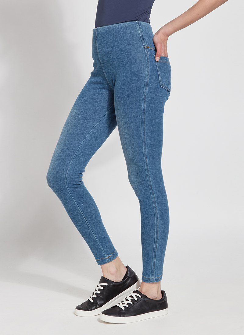 Lysse Toothpick Denim Jean Leggings  Mid Wash