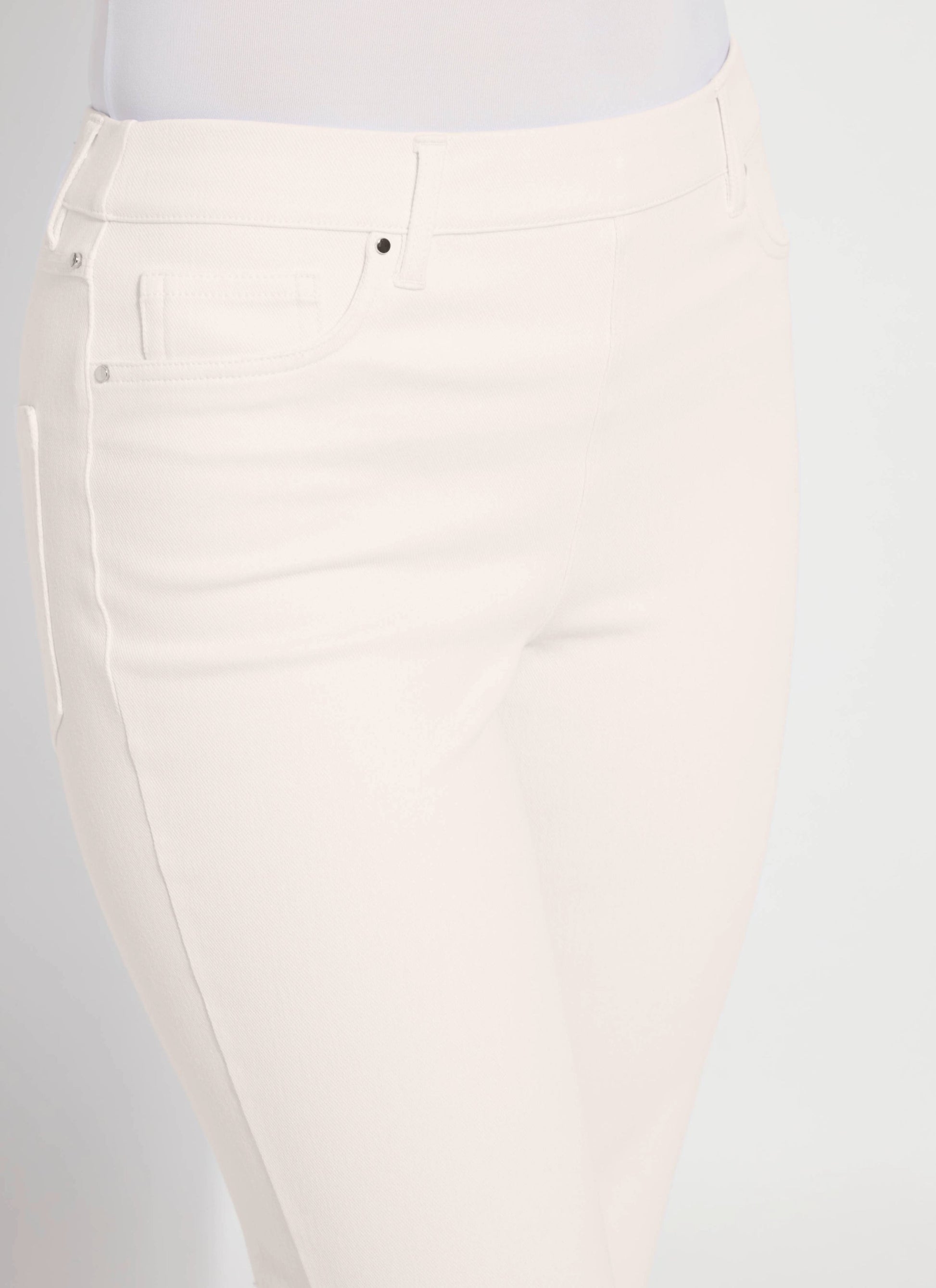 Lysse Billie Eyelet Straight Denim (26" Inseam) Bleached Blue